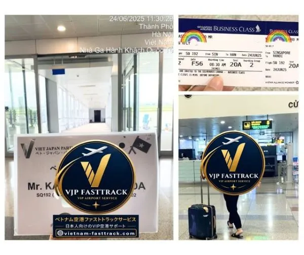 Singapore Airlines flight SQ192 arrival fast track guide at Noi Bai International Airport (HAN)